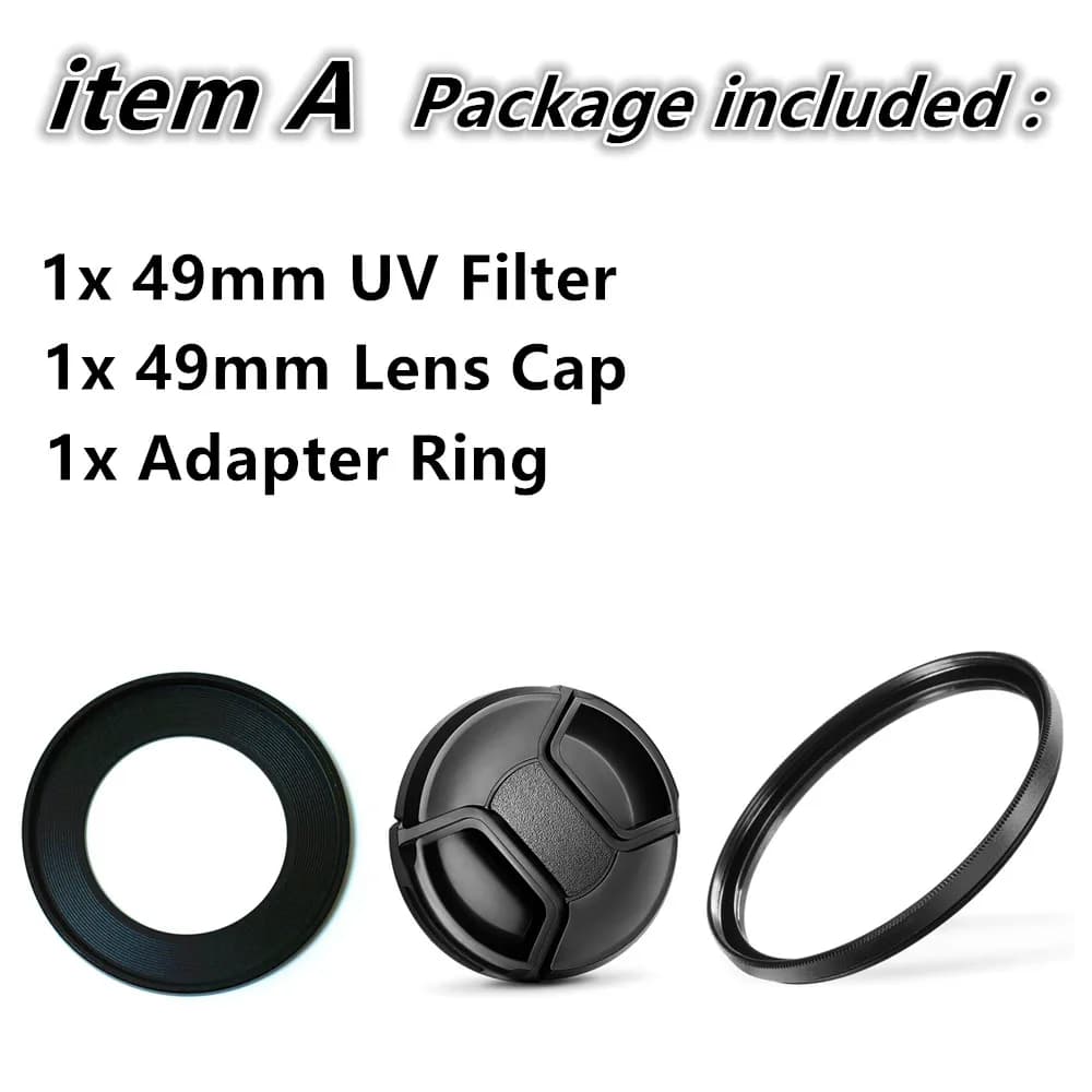 CPL UV filtre et adaptateur anneau capuchon d'objectif pour Canon Powershot G5X G7X Mark III II 3 2