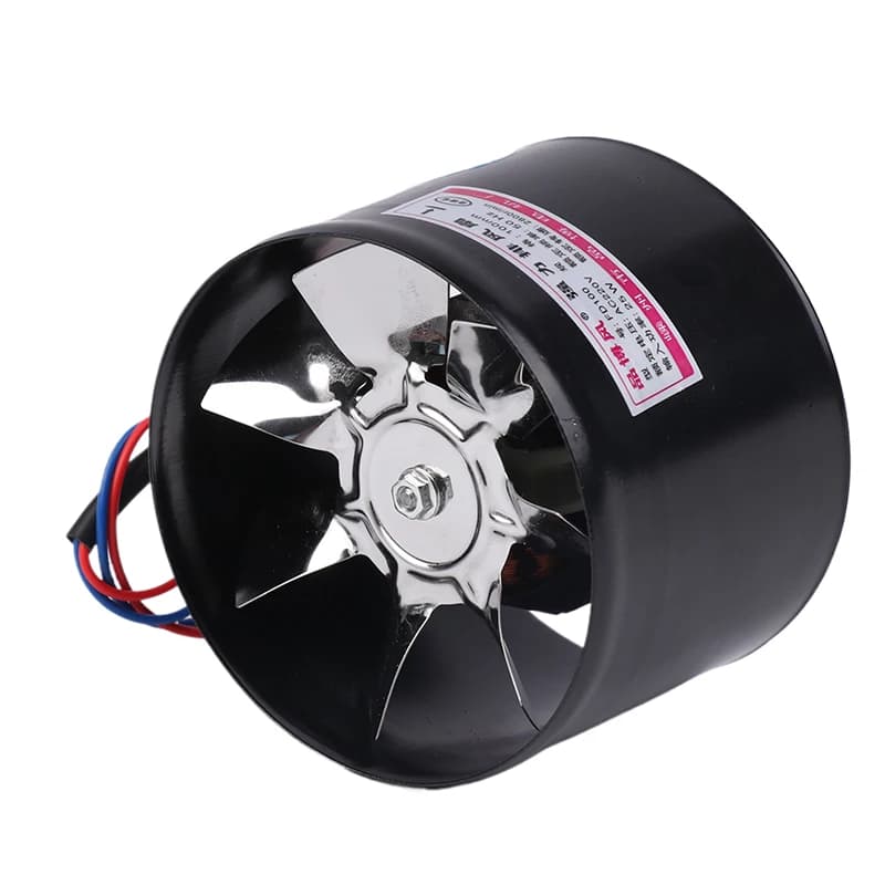 Ventilateur mural de 4 pouces pour la maison et la cuisine, avec tuyau métallique, mini extracteur d
