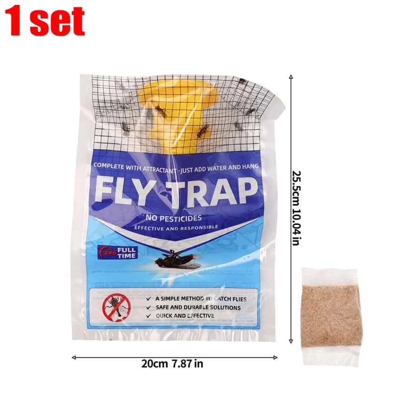 Piège à mouches suspendu d'extérieur jetable, sacs attrape-insectes pour guêpes, moustiques et mouch