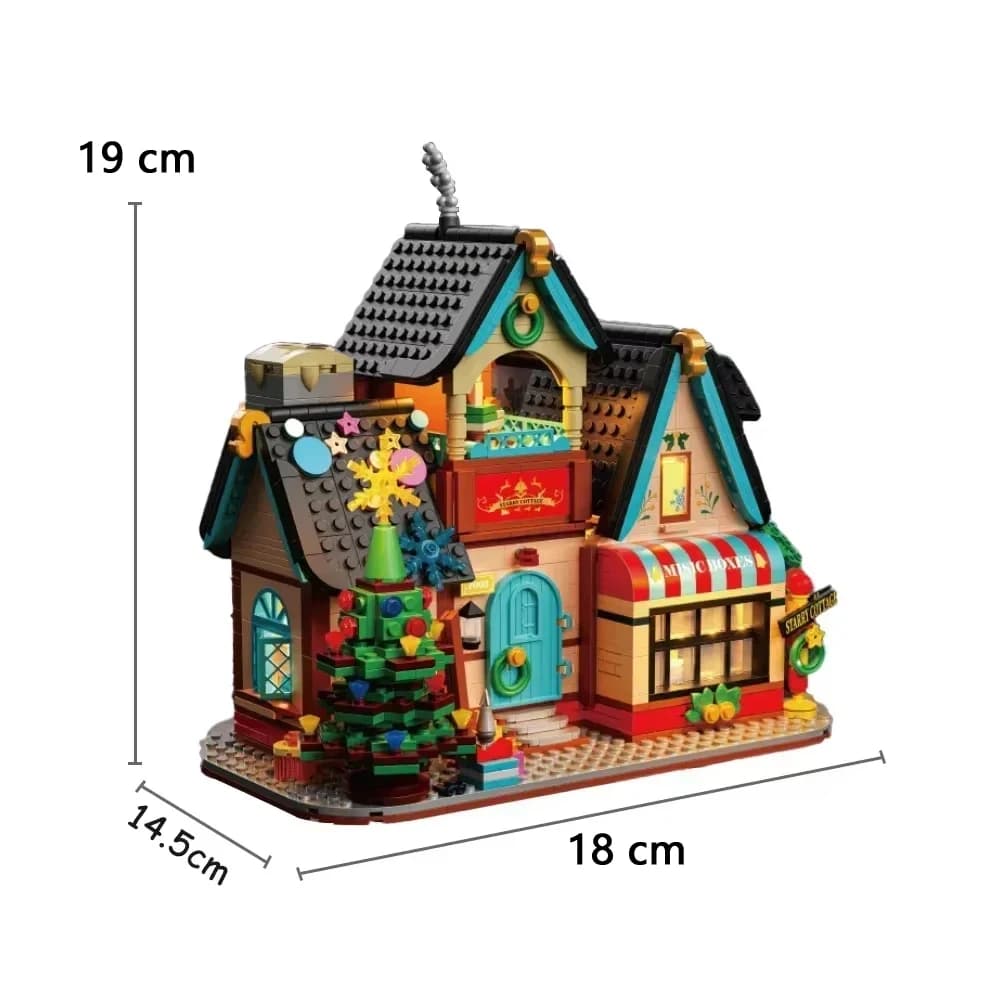 Décennie s de construction de cabane étoilé avec lumières LED, maison d'arbre de Noël, jouets créati
