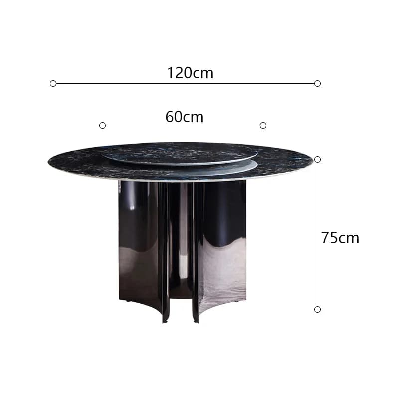 Table à manger ronde en marbre, table à manger minimaliste moderne, fouet principal, table à manger