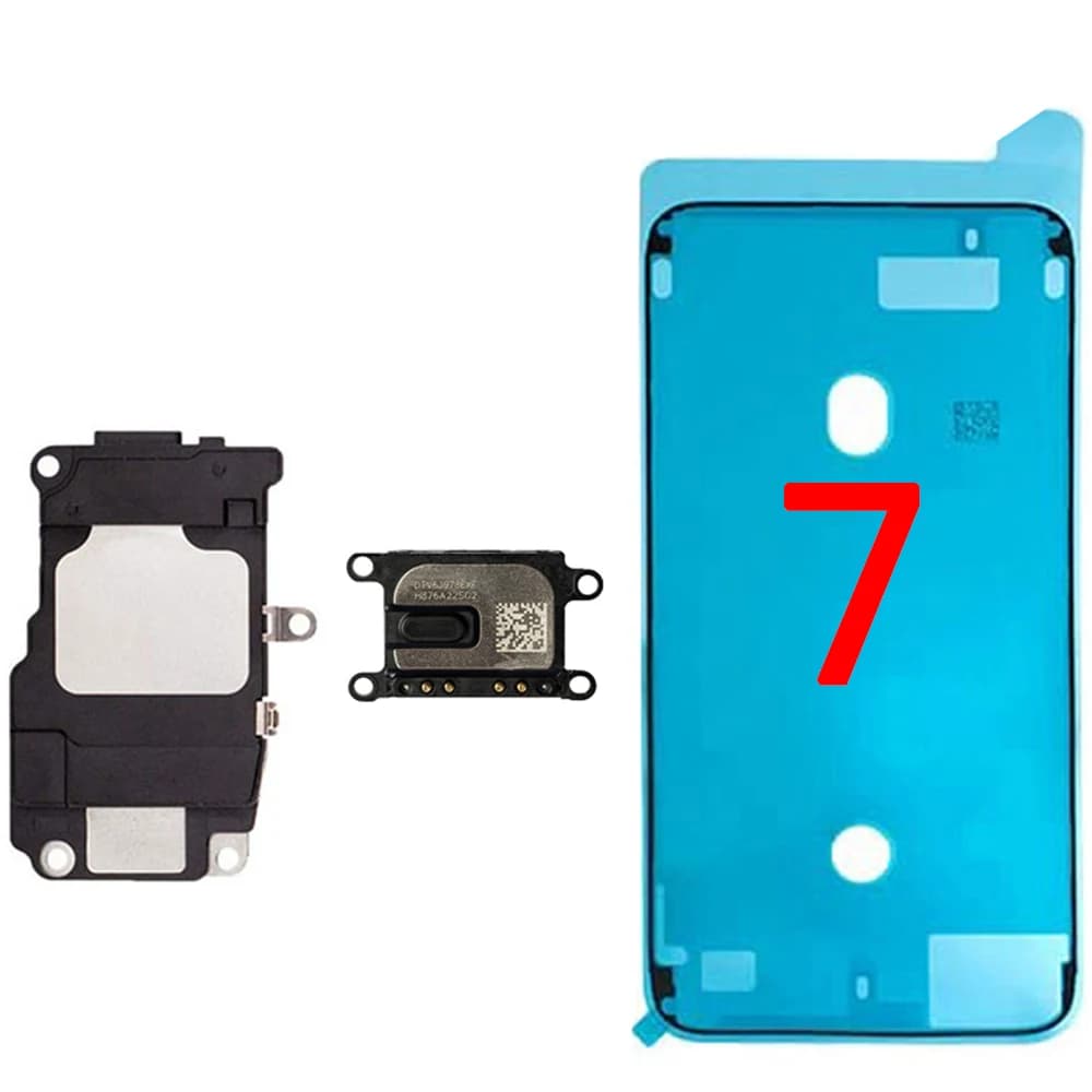 Haut-parleur pour iPhone 6, 6P, 6s, 7, 7P, 8 Plus, écouteur, sonnerie, assemblage avec ruban adhésif