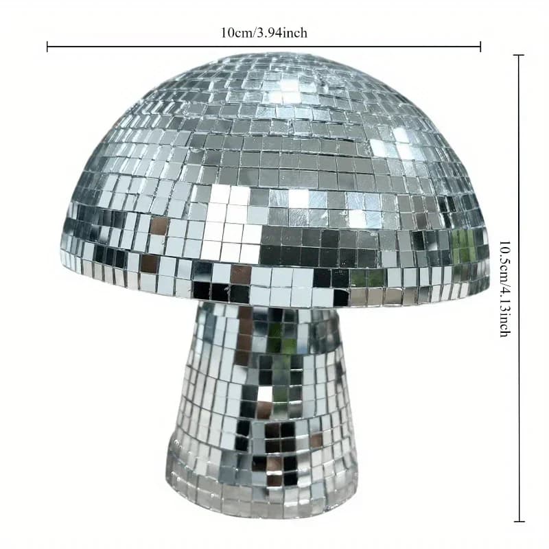 Boule Disco en forme de champignon, miroir réfléchissant, décoration de maison, artisanat, ornements