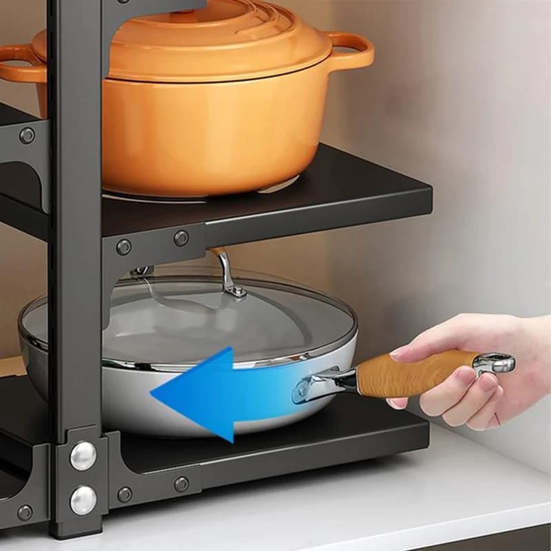 KYCOR-support organisateur de casseroles réglable-stockage peu encombrant et antirouille pour casser