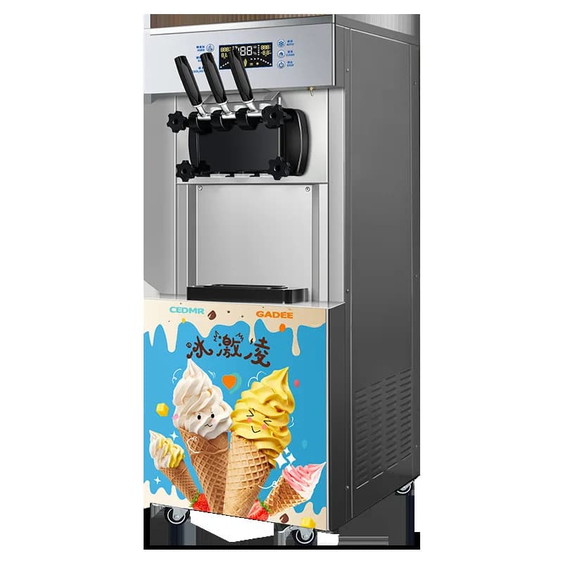 Machine à crème glacée commerciale, thé au lait, magasin de desserts, cônes Sundae doux