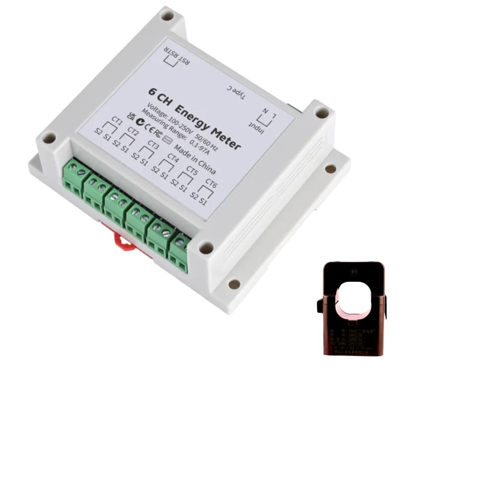 IoTorero-Compteur d'énergie avec assistant domestique, fait pour ESPHome 6 CH