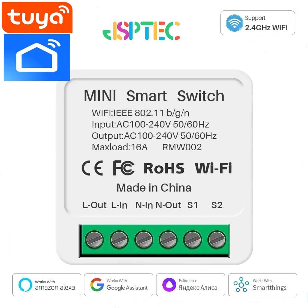 Commutateur intelligent Wifi 16A, Module de commutation d'éclairage pour maison intelligente, contrô