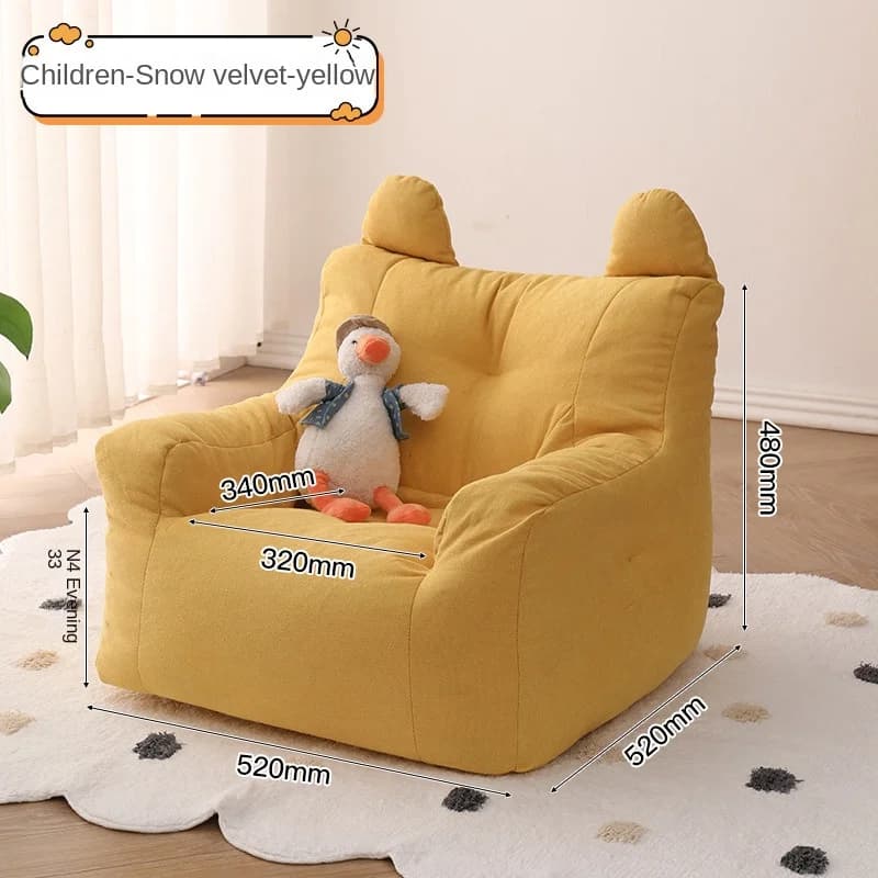 Canapé simple nordique écologique, dossier doux et confortable, joli pouf pour bébé, petits canapés