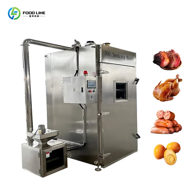 Machine à fumer les saucisses, machine à fumer le porc, équipement de fumage industriel et commercia