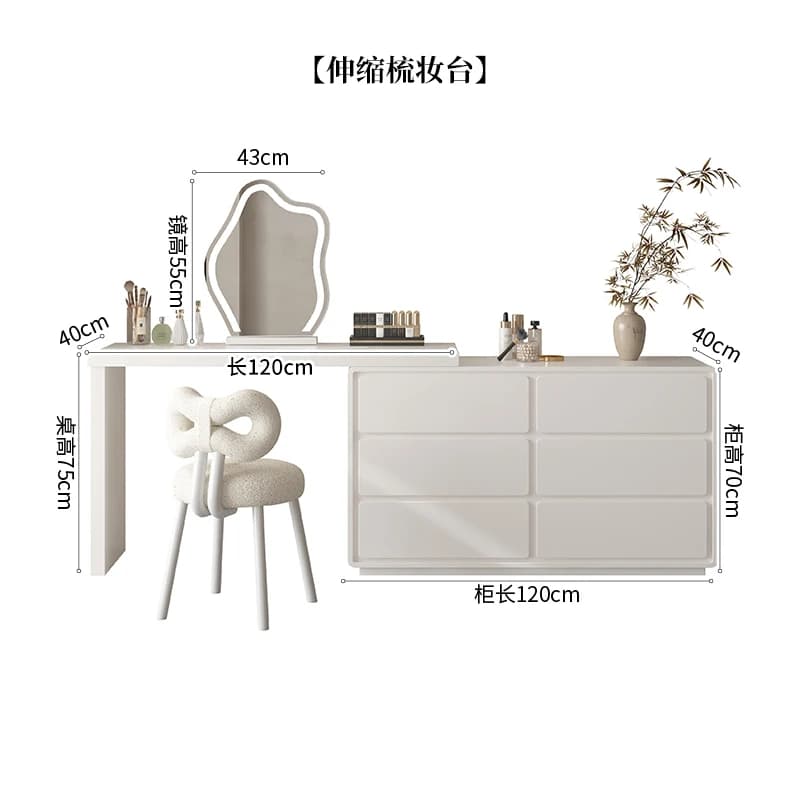 Avec tiroirs coiffeuse Design Style élégant vanité Table esthétique minimaliste Tocador De Maquillaj