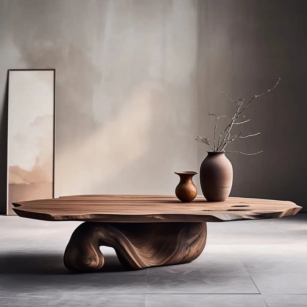 Table basse design en bois, luxe, pour salon, organisateur simple, esthétique, table basse unique, m