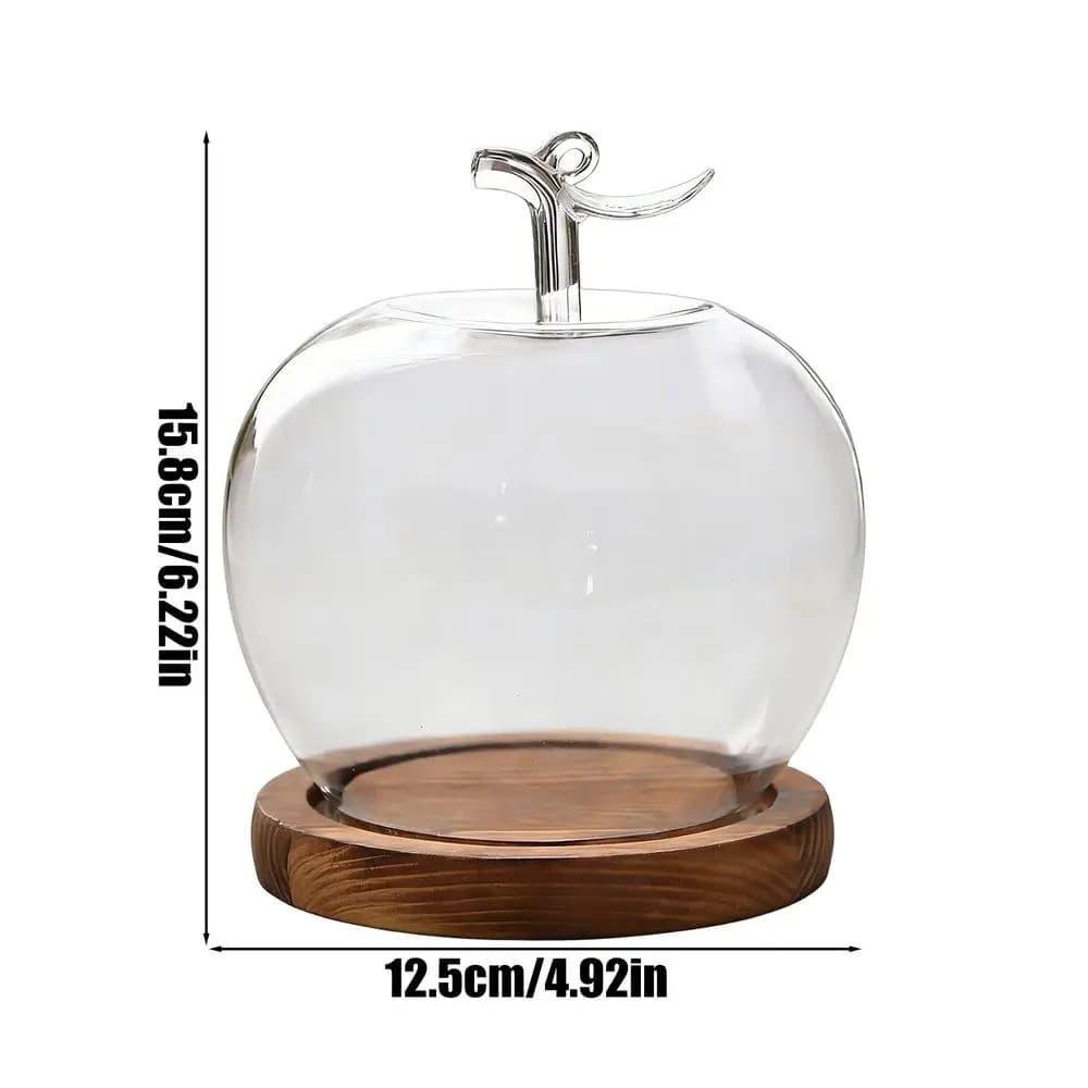 Cloche en verre pour fleurs préservées, forme de fruit, décoration de bureau pour collectionneurs, m