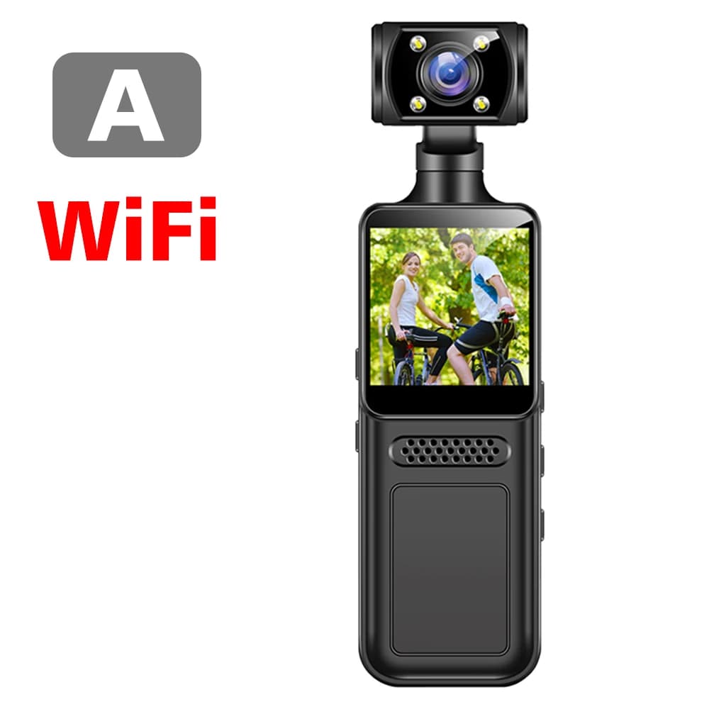 2025 Nouvelle caméra d'action 4K HD 180 ° Mini caméra Portable rotative, Mini caméra de sport, Vis
