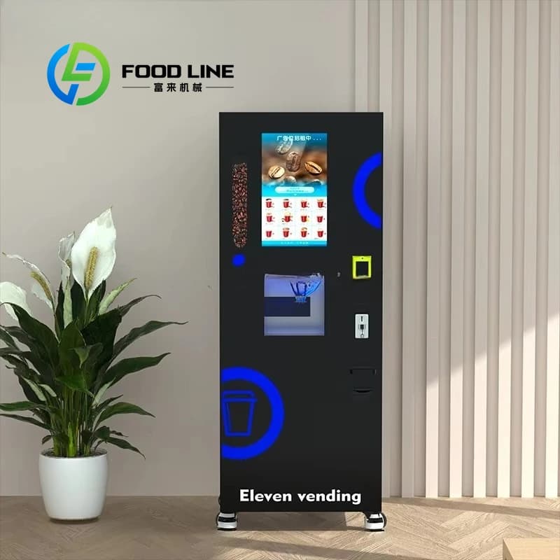 Distributeur automatique de café fraîchement moulu chaud/froid et de boissons au sirop de fruits – M
