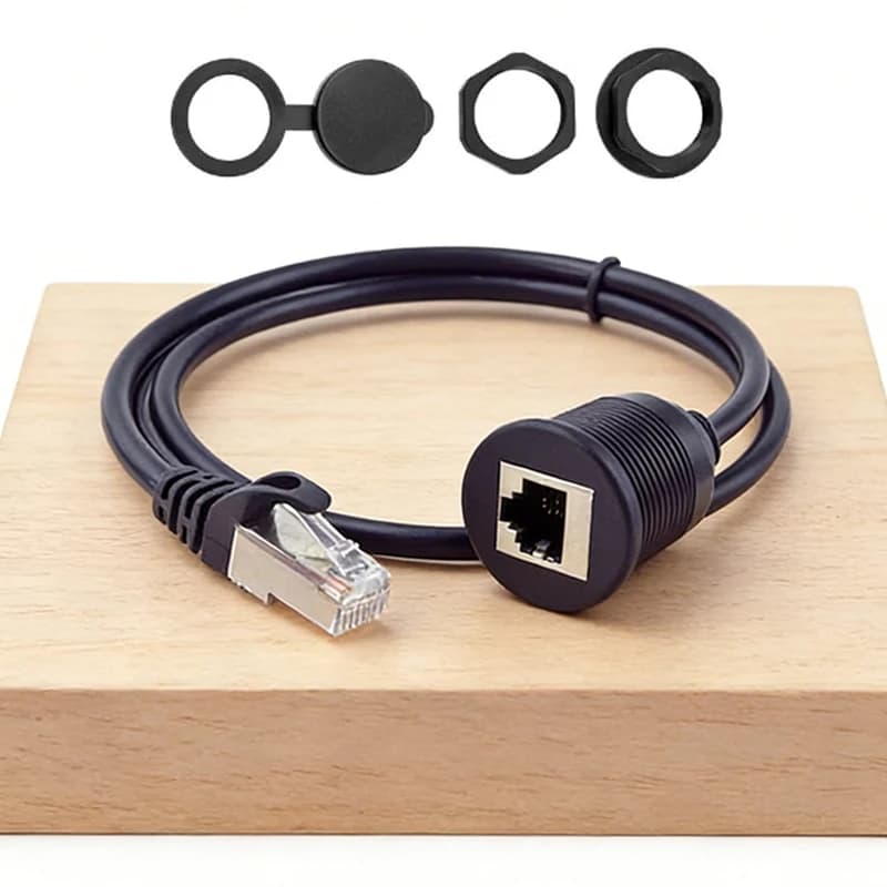 Câble RJ45 CAT6 pour châssis de contrôle industriel, connecteur CAT 6 étanche pour panneau, câble d'