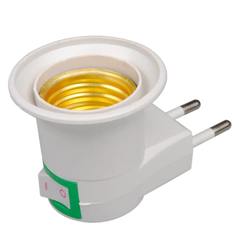 E27 ue prise lampe Base ampoule prise adaptateur convertisseur 250V 6A blanc veilleuse avec interrup
