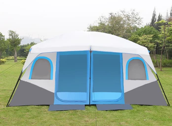Tentes de glamping gonflables géantes en toile pour l'extérieur, pour le camping familial, deux cham