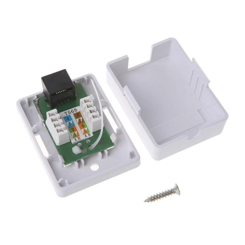 Boîte en Surface RJ45 8P8C, Port unique, informations bureau, boîte jonction réseau, connecteur, ada