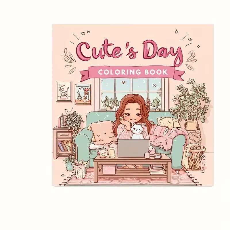 Livre de coloriage Cozy Home de 28 pages pour adultes | Livre de coloriage pour soulager le stress