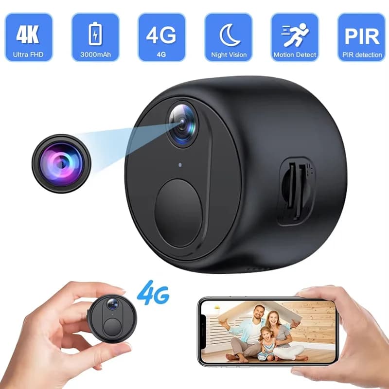 L22A-OKAM Mini 4G 3MP caméra carte SIM caméscope vidéo moniteur de sécurité Surveillance Vision noct