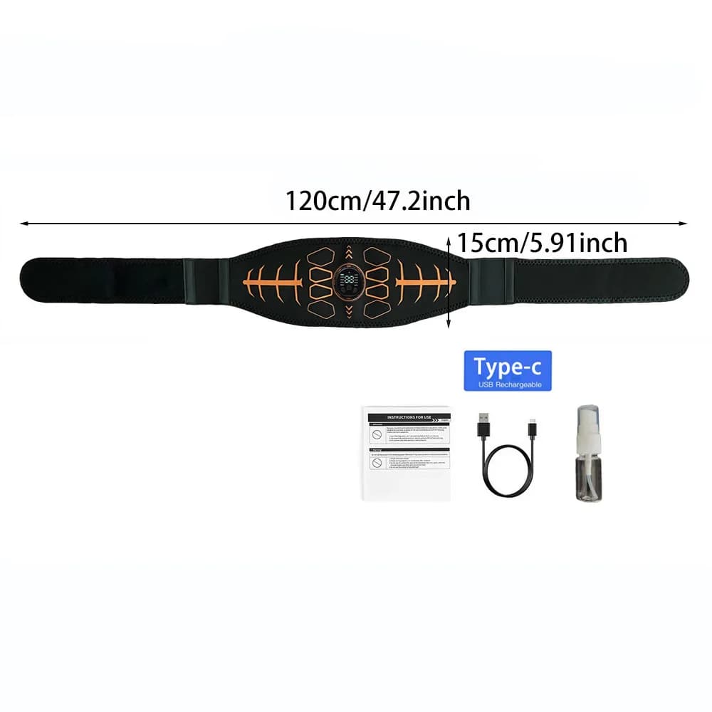 Ceinture de tonification abdominale intelligente, tonique musculaire EMS, stimulateur musculaire, en