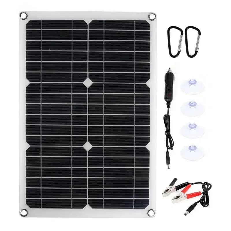 Chargeur de panneau solaire 1200W avec contrôleur 100A, double système de charge de batterie USB 12V