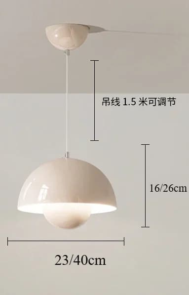 Lustre LED Nordique Macaron, Luminaire Suspendu Champignon Danois pour Restaurant, Cuisine, Lampe Pe