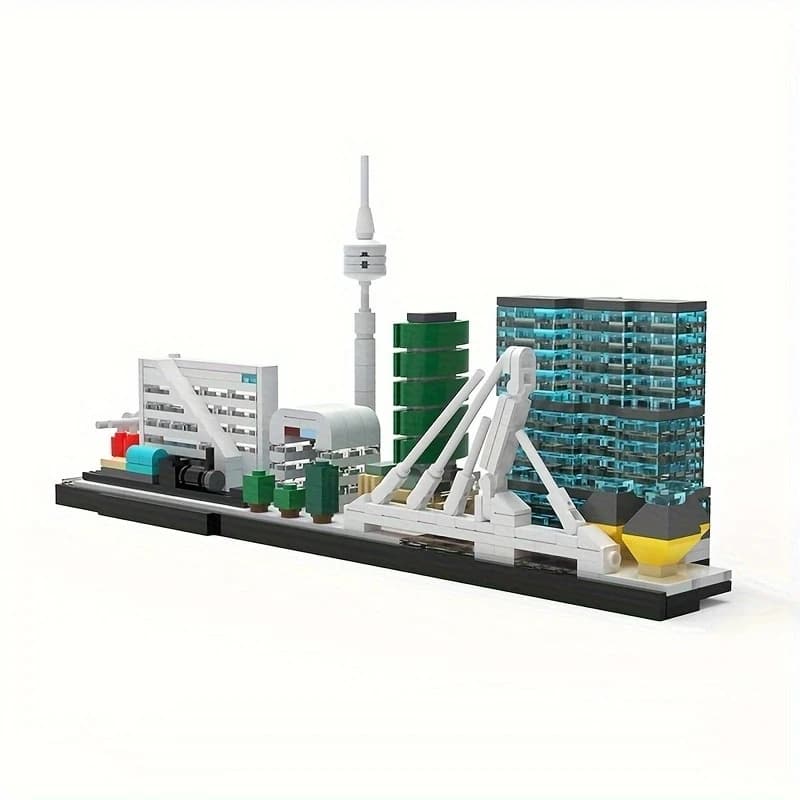 Moc City pays-bas Rotterdam horizon Architecture vue sur la rue blocs de construction maison moderne
