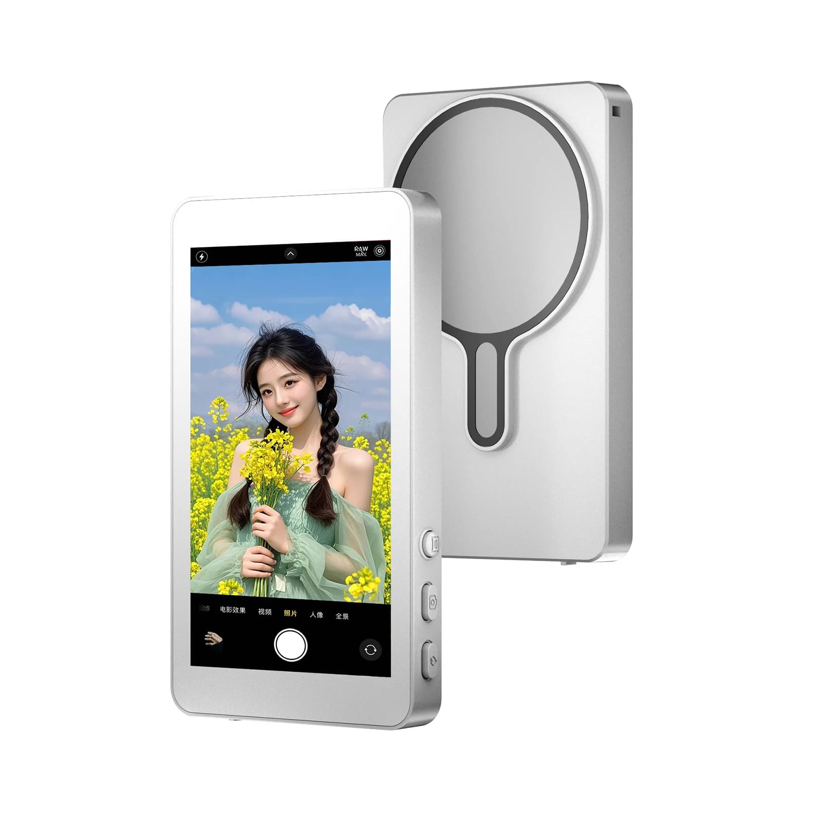 Écran de contrôle magnétique pour vlog et selfie, moniteur d'appareil photo arrière pour vlog, selfi