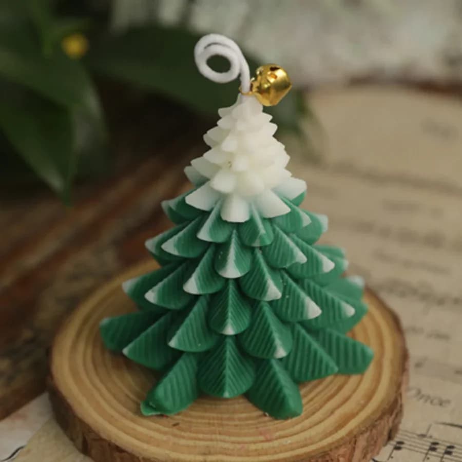 Bougies d'arbre de noël faites à la main, pour fête de noël, décoration de la maison et ornements ca