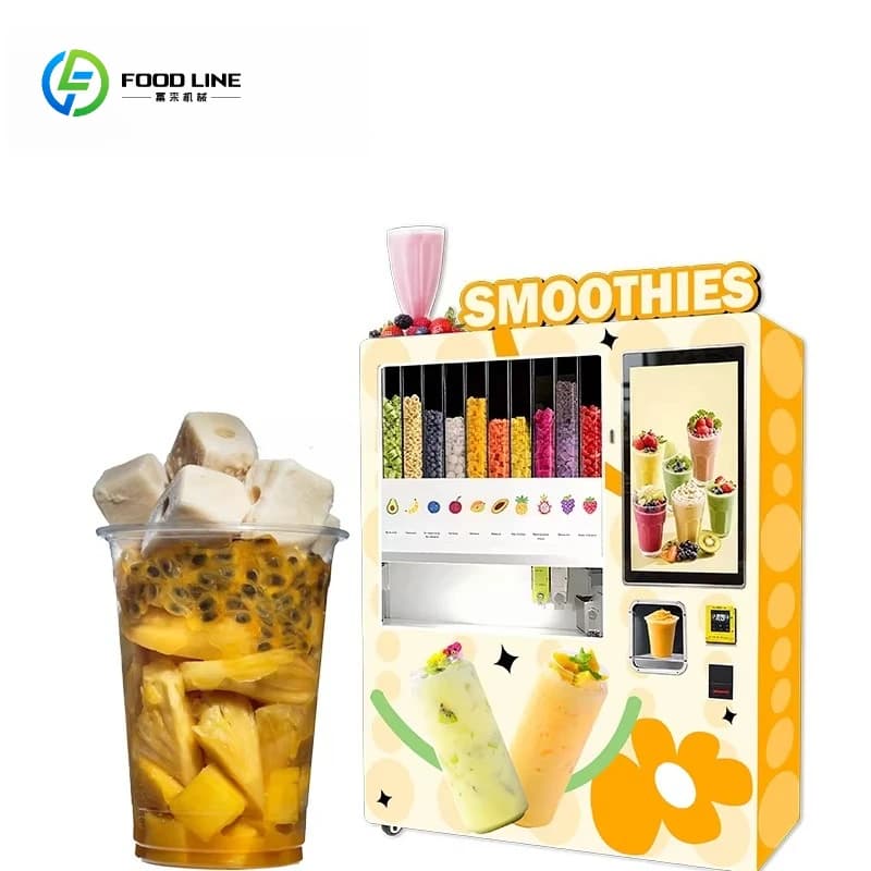 Distributeur automatique de smoothies 24h/24, machine à smoothies commerciale en libre-service, mult