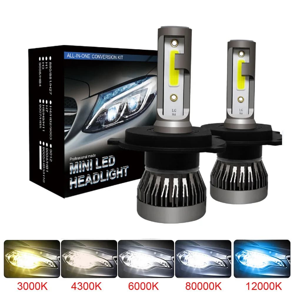 Ampoule LED pour sauna de voiture, lampe turbo 20000LM, 12V, H4, H7, H1, H8, H11, 9005, HB3, 9006, H