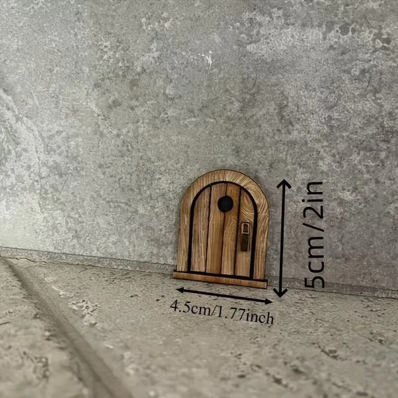 Décoration murale en bois fait main en forme de trou de souris - Style rétro - Art mural en bois gra