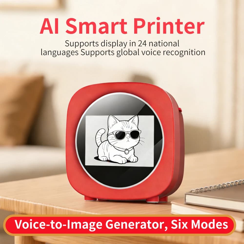 Imprimante AI à commande vocale, AI génère des images pour l'impression instantanée de photos haute