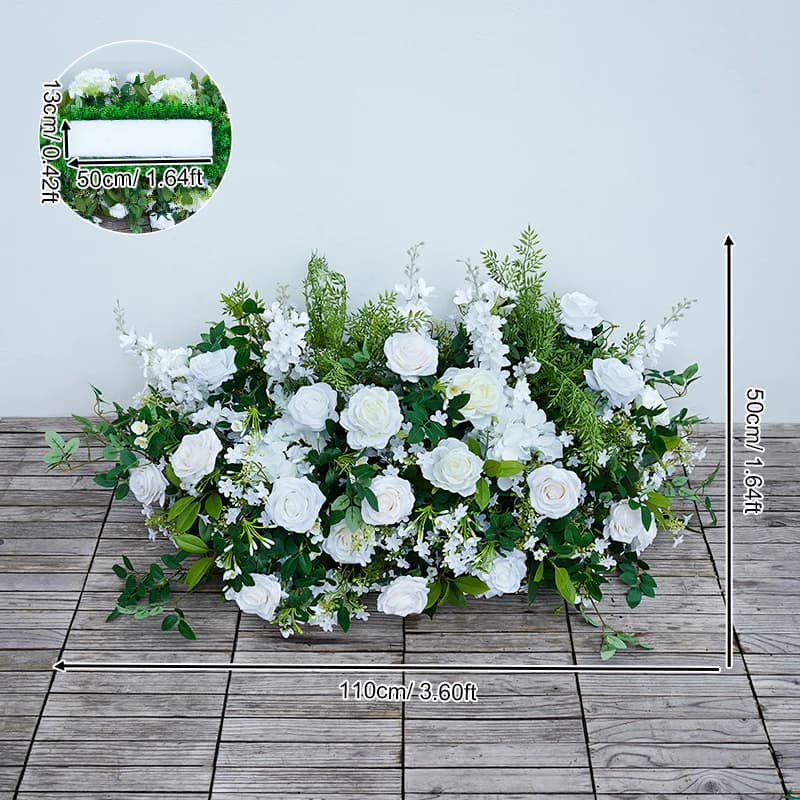Décoration de rangée de fleurs et de verdure rose, toile de fond de mariage, arche en corne, cadre,