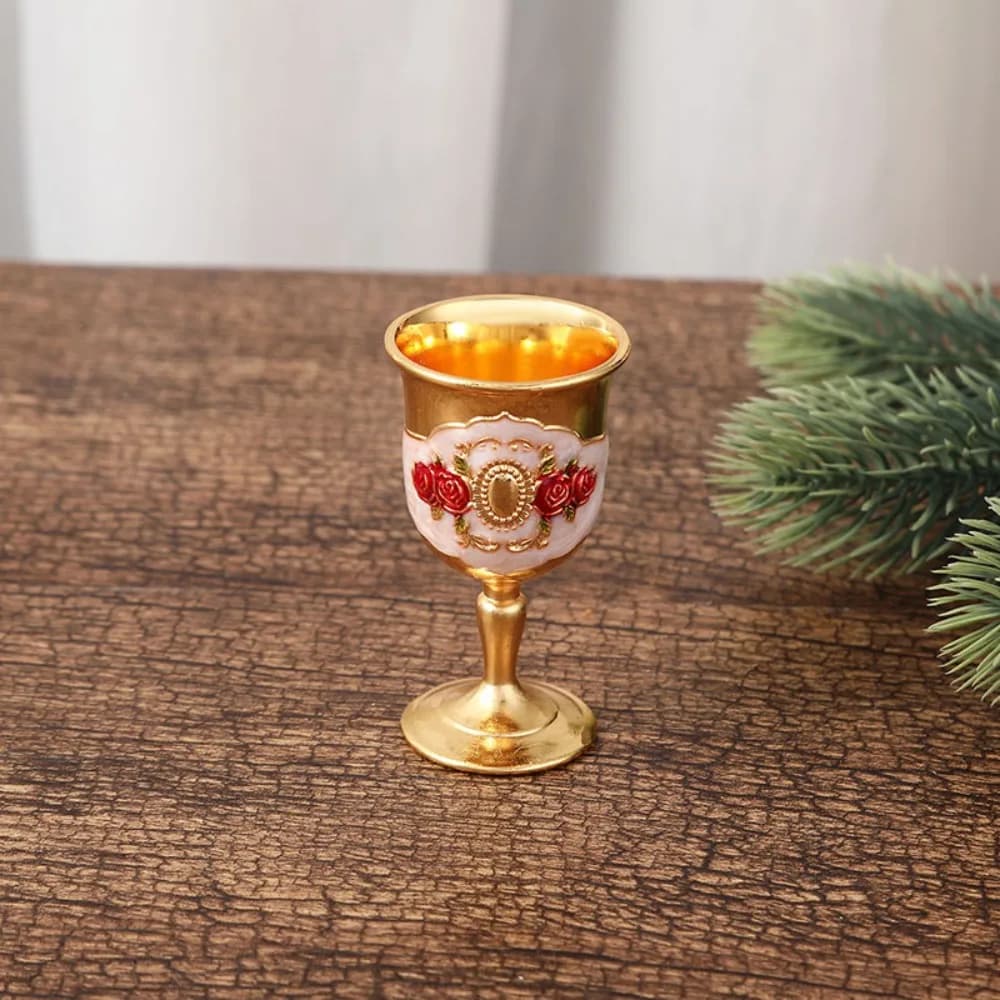Verres à vin vintage dorés, style européen, accessoires de table, gobelets à vin blanc, vaisselle en