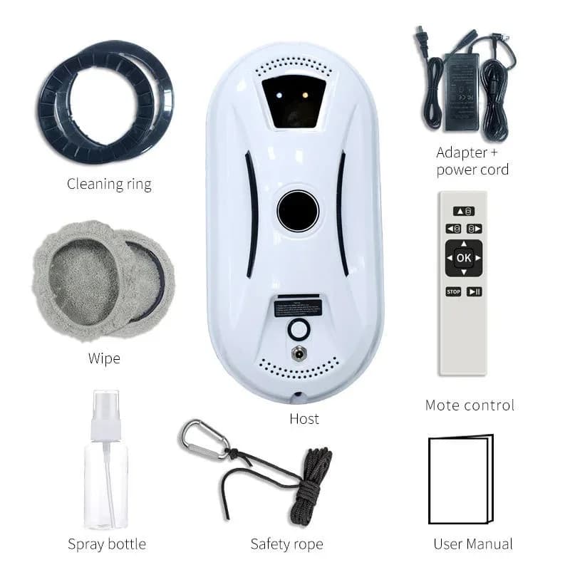 Robot de nettoyage de vitres intelligent pour la maison avec télécommande, aspiration sous vide, lav