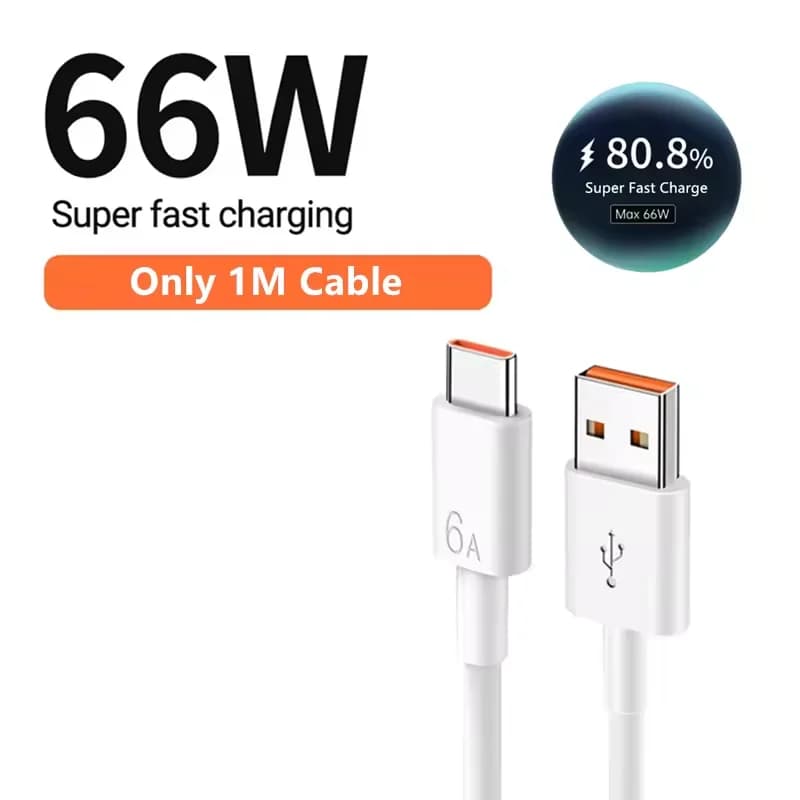 Chargeur USB Quick Charge 3.0 66W 6A Super Rapide Adaptateur de Chargeur de Téléphone Câble USB Type