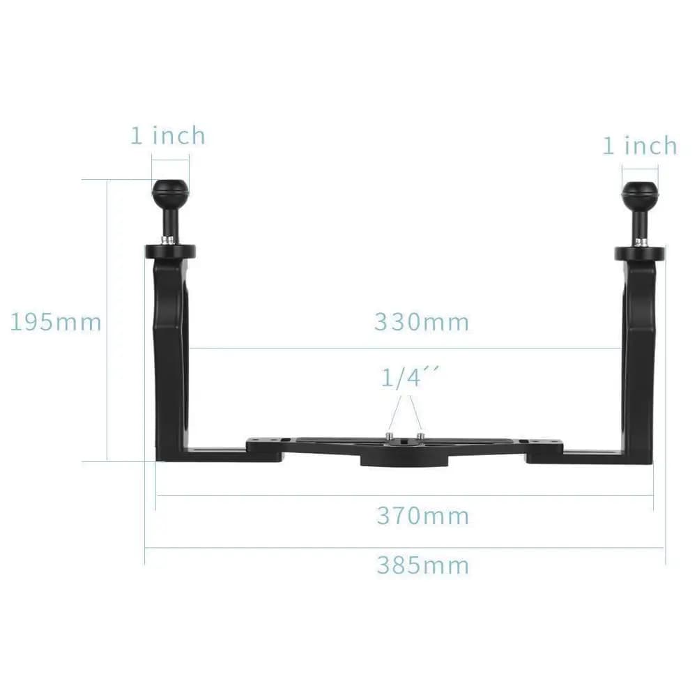 Cage pour caméra DSLR de plongée en Aluminium, double support de plateau portable avec Clips papillo