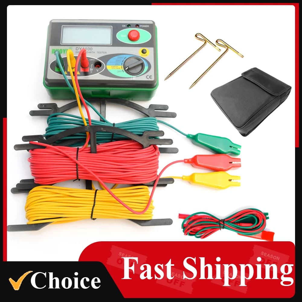 DY4100 compteur de résistance de terre numérique mégohmmètre 0-2000 Ohm Instruments d'inspection tes