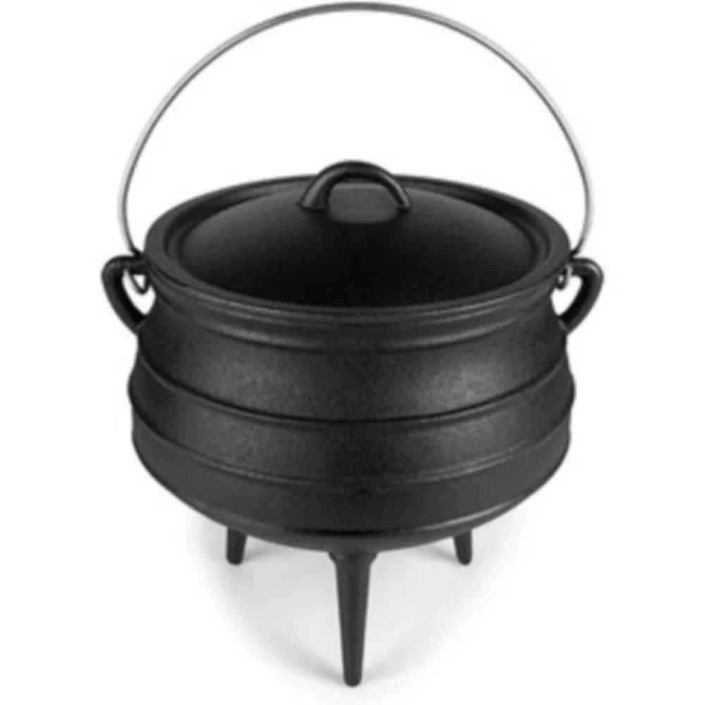 Pot en fonte de style trépied 20L, ragoût de grande capacité et artefact de cuisson