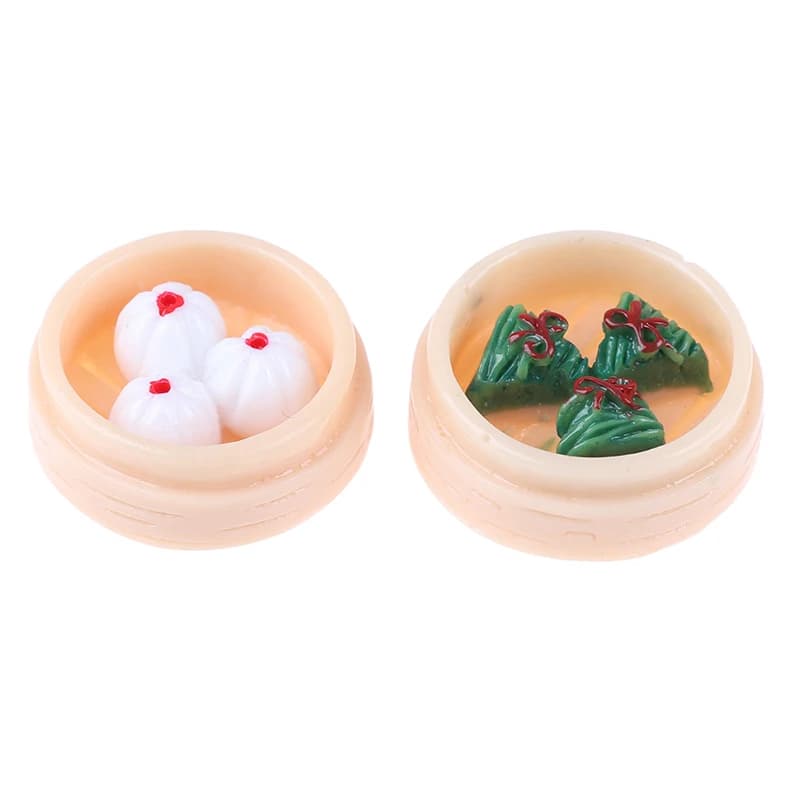 Mini-indicateurs chinois Dim Sum, accessoires de cuisine, maison de courses, nourriture, ensemble de
