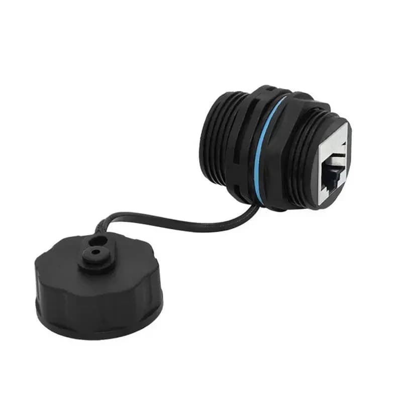 Connecteur étanche réseau RJ45 IP68, Joint de panneau de prise réseau Gigabit Cat6A blindé pour équi