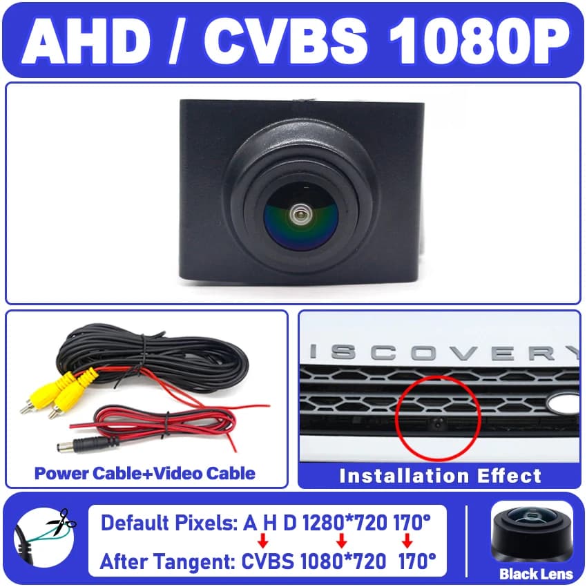 Caméra de vue avant pour Land Rover Evoque Velar Discovery Sport, caméra de voiture HD, Vision noctu