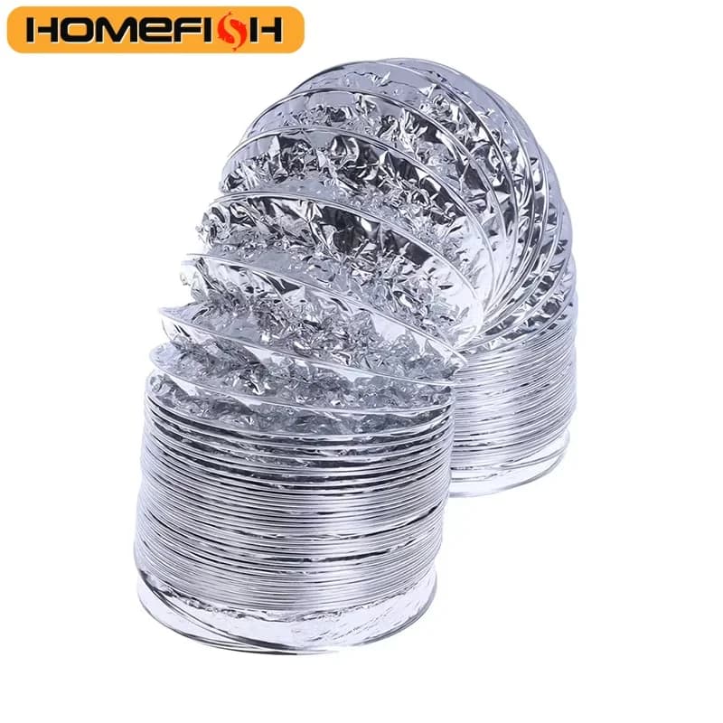 Nouveau Tuyau de Ventilation Flexible en PVC et Aluminium de 4 Pouces (100 mm) pour Système d'Air et