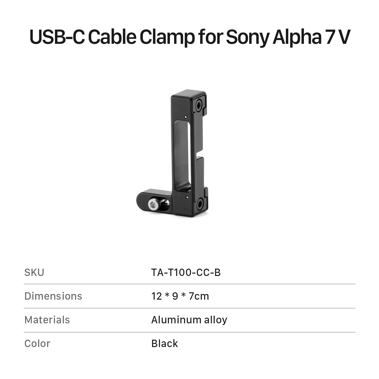 Kit de cage pour appareil photo TILTA TA-T100 (complet/demi-cage) pour Sony A7 V A7M5 A7R V avec pin