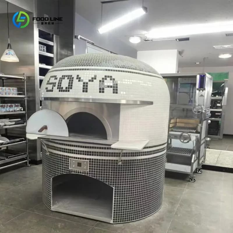 Four à pizza industriel au bois personnalisé, compatible gaz et électrique, pour la cuisson de pizza