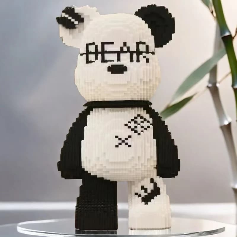 8653 pièces de blocs de construction de modèle DIY ours à la mode, conçus pour les jeunes et les adu