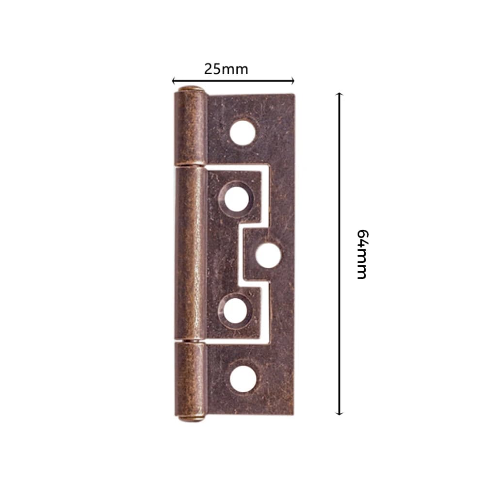 Charnières avec vis pour portes d'armoires, boîtes à bijoux, maison de poupée, accessoires de quinca