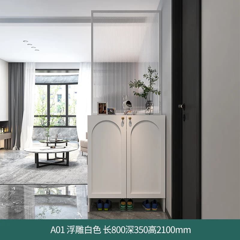 Armoire d'entrée moderne en verre pour bijoux, meuble de salon robuste, présentoir de chaussures, Wo
